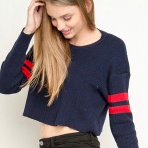 NWT Brandy Melville Navy Blue Ribbed Sweater